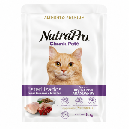 NUTRAPRO POUCH GATOS 85GR: ESTERILIZADOS