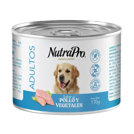 NUTRAPRO LATA ADULTO POLLO VEGETALES 170GR