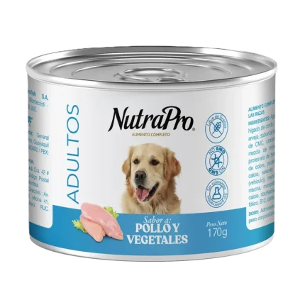 NUTRAPRO LATA ADULTO POLLO VEGETALES 170GR