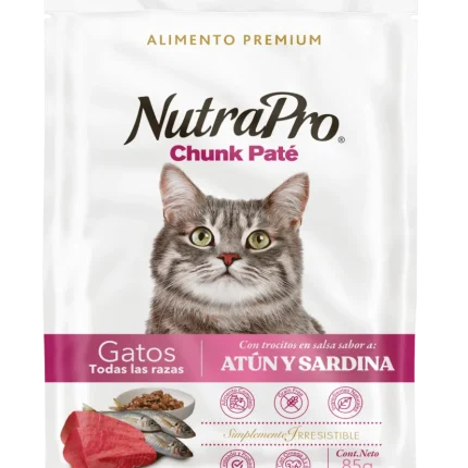 NUTRAPRO POUCH GATOS 85GR:  ATÚN Y SARDINA